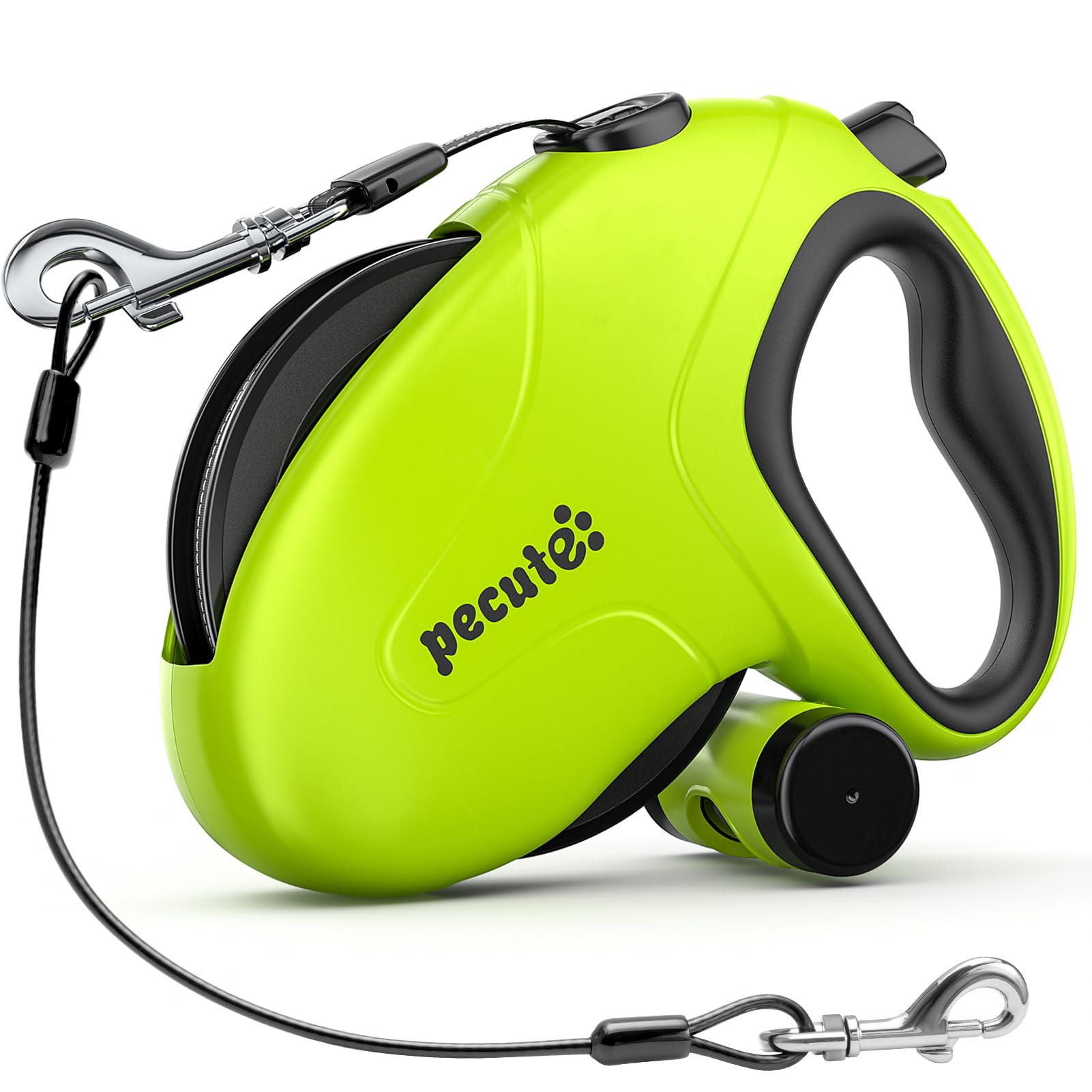 Pecute correa retractil de 32 pies con porta bolsas para paseos ordenados