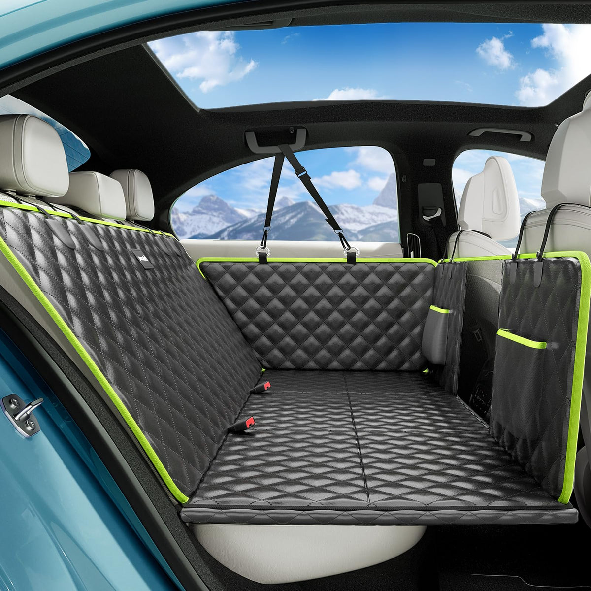 Pecute cubre asiento trasero de cuero impermeable protege la tapicería y evita manchas.
