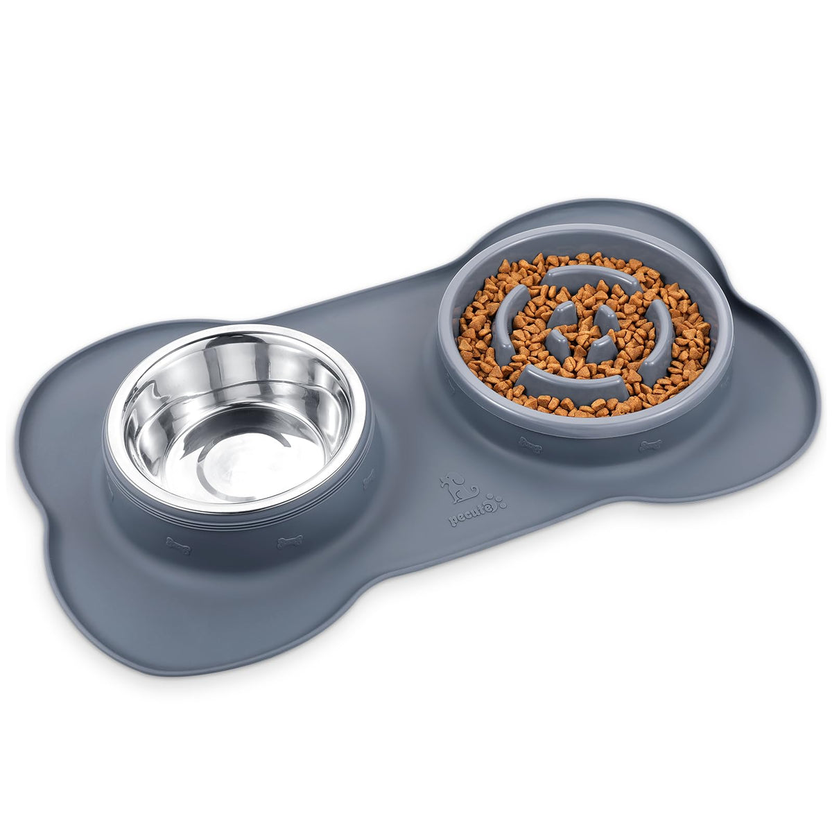 Pecute cuenco lento para perros de 17 oz mejora el ritmo de comer