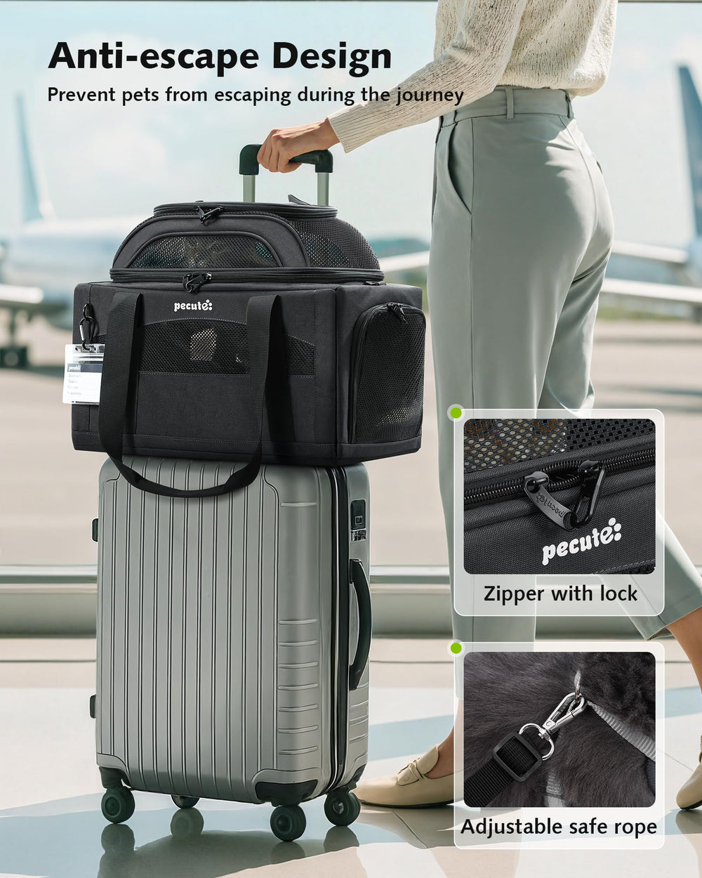 Pecute Expandable Carrier: diseño plegable para guardarlo fácilmente