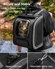 Pecute Gato Mochila bolsillos frente y laterales para accesorios