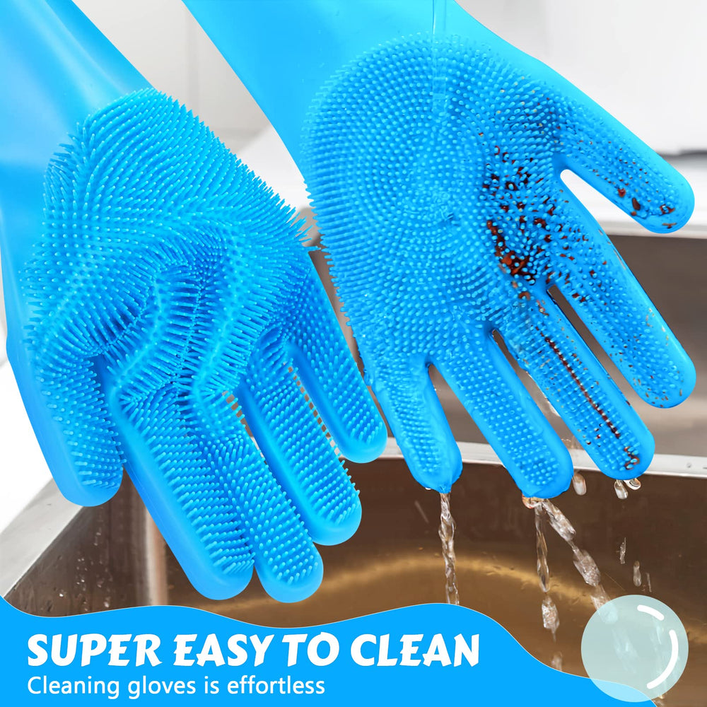Guantes Pecute color azul para grooming cómodo