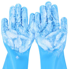 Guantes Pecute para lavado de mascotas con dientes de alta densidad para una limpieza suave