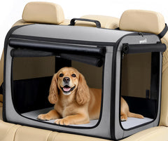 Jaula para perro grande de Pecute, ligera para transporte en coche.