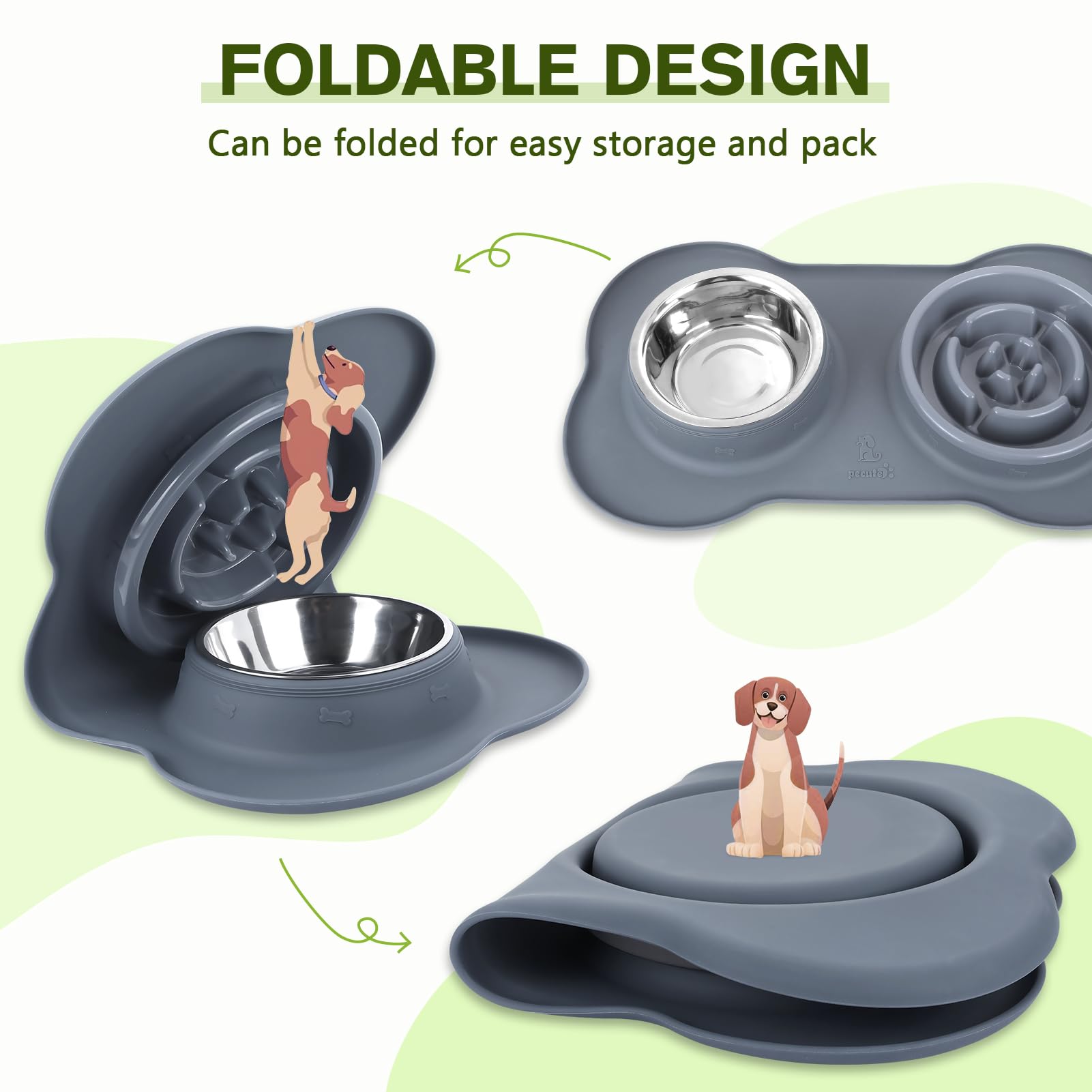 Materiales de grado alimentario en silicona de Pecute para mascotas