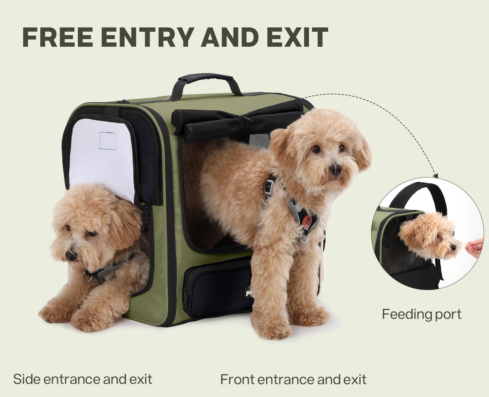 Mochila pecute versión 2 en 1 tienda para mascotas fácil montaje