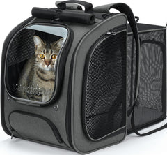 Pecute Mochila Gato Burbuja Expandible: espacio extra para viajar con tu felino.