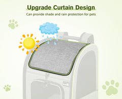 Pecute Mochila para Gatos con entradas múltiples para colocarla fácilmente.