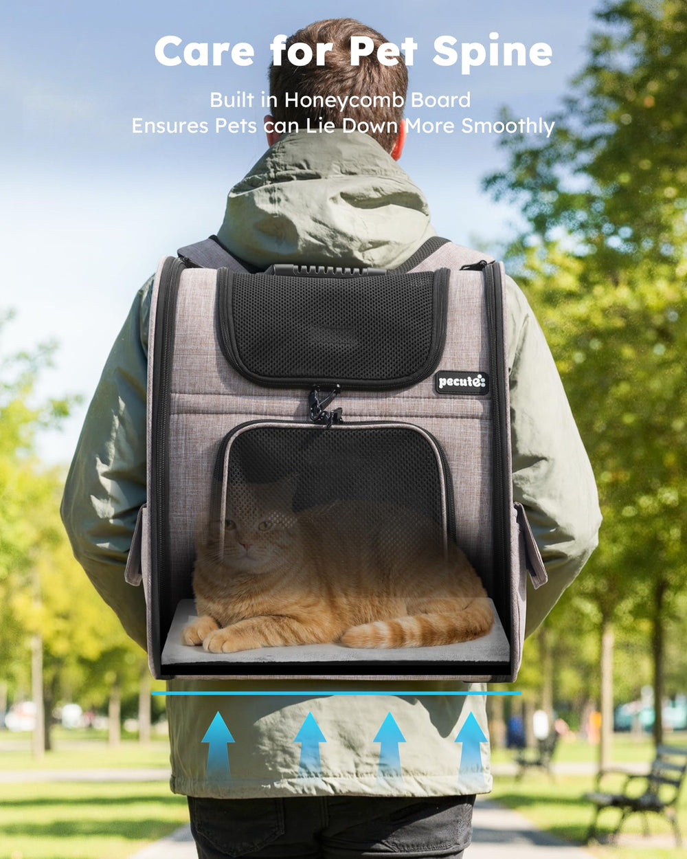 Pecute Mochila Gato Oxford Impermeable: resistente a lluvia ligera para aventuras
