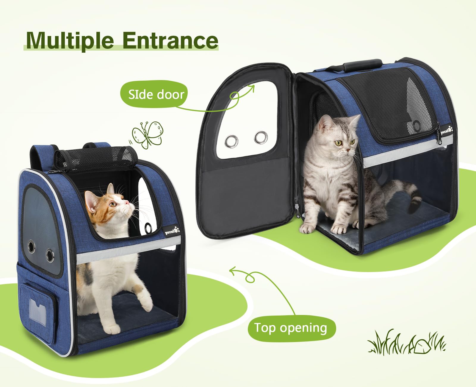 Mochila Pecute, correas ajustables y diseño ergonómico para comodidad del usuario