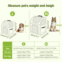 Mochila Pecute, ventilacion con tres paneles, visibilidad para la mascota durante el paseo