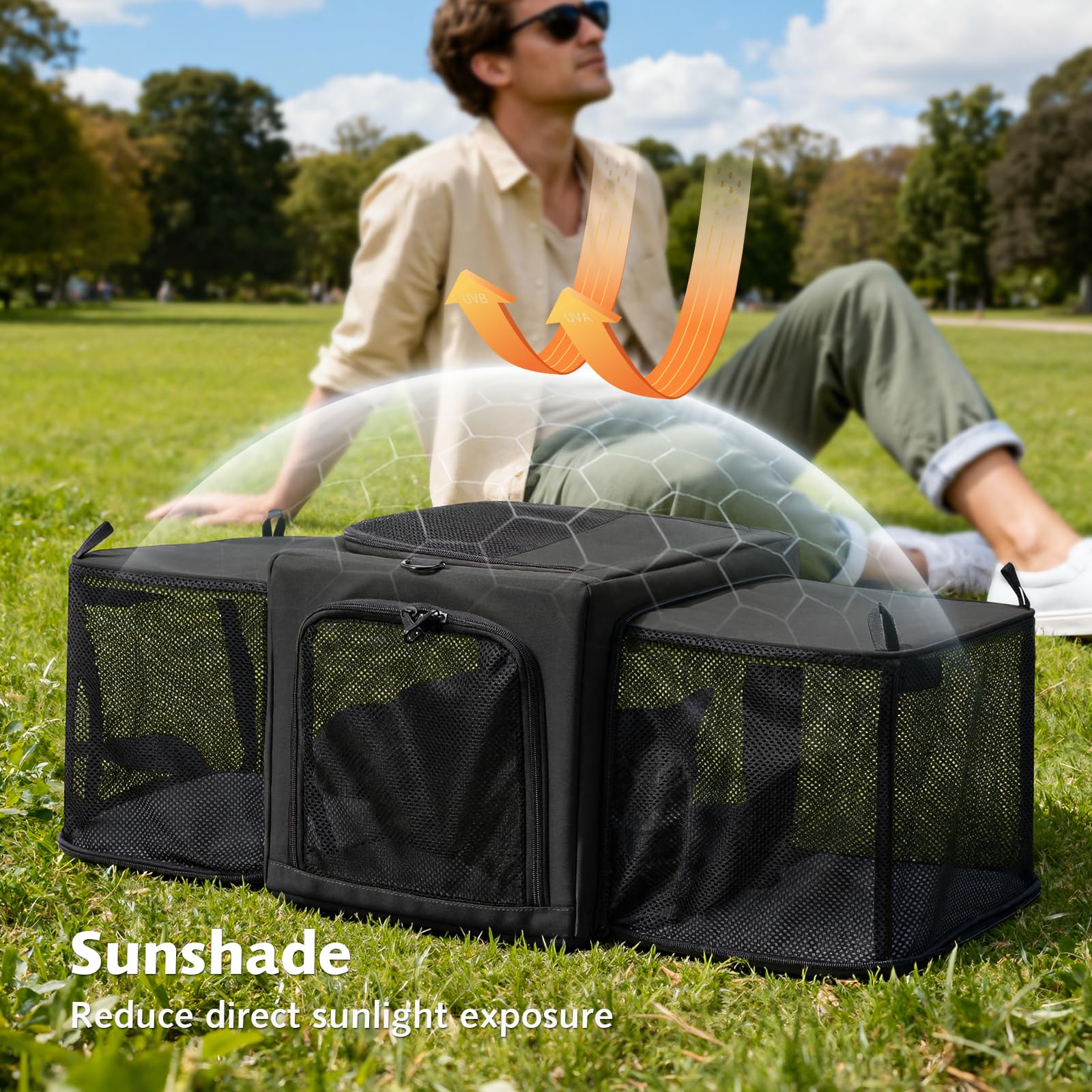 Malla de cuatro lados mejora la ventilación y el confort
