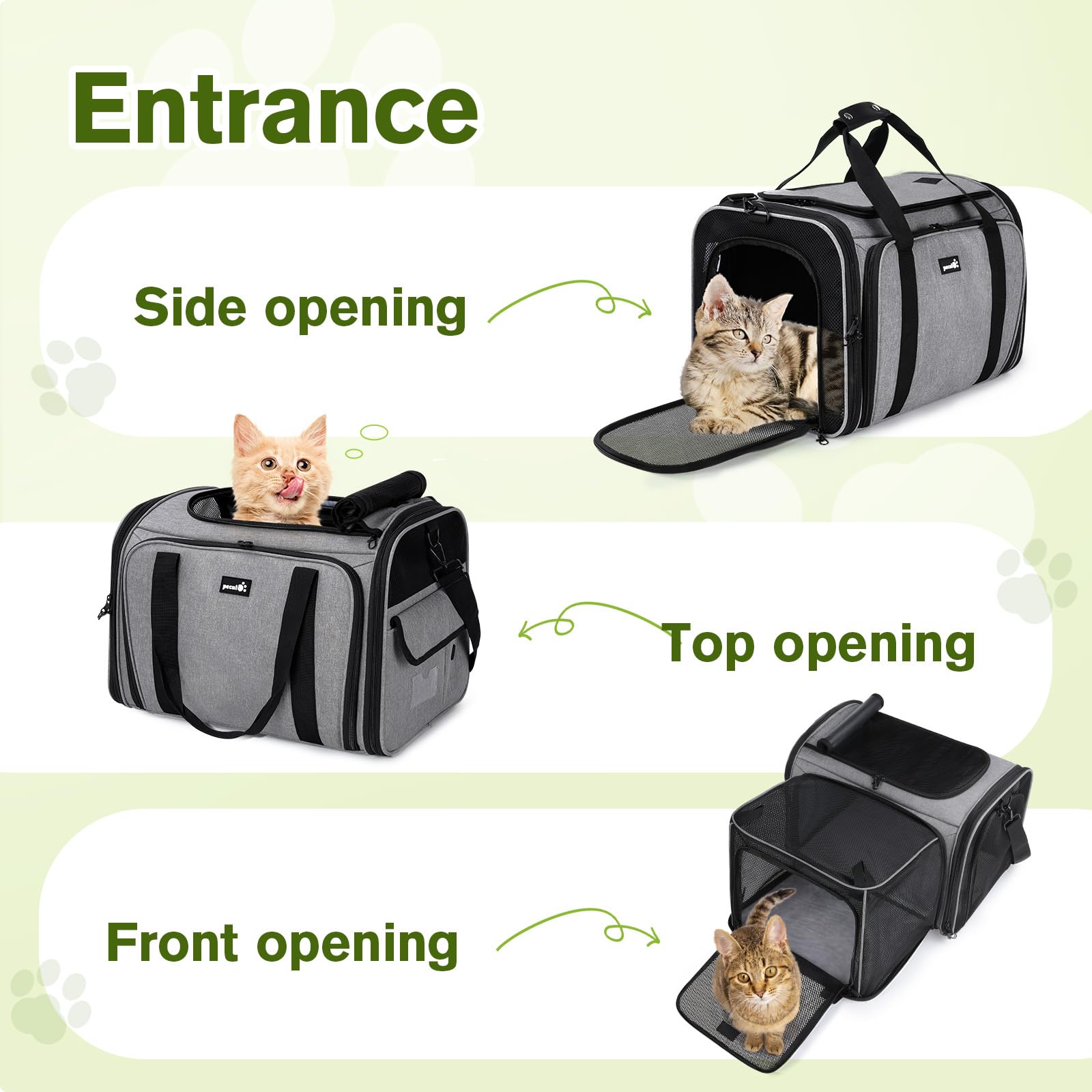 Pecute transportín con correa de hombro para transporte cómodo.