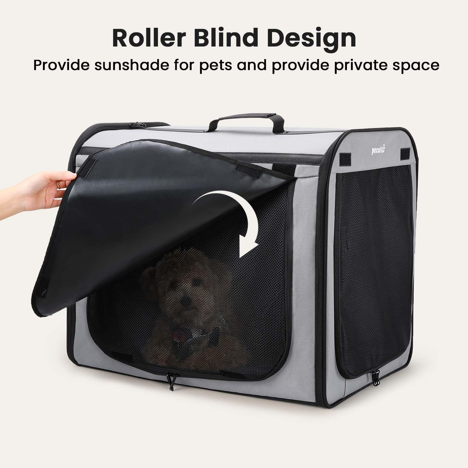 Pecute transportín con cremalleras bloqueables para viaje seguro