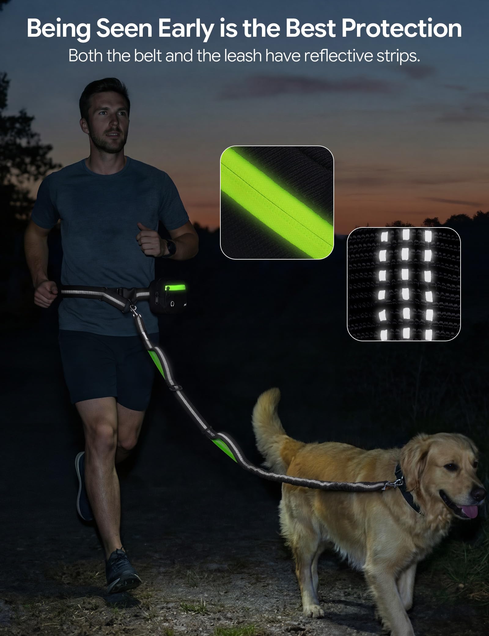 Pecute uso versátil para caminar, correr y entrenar a tu perro.