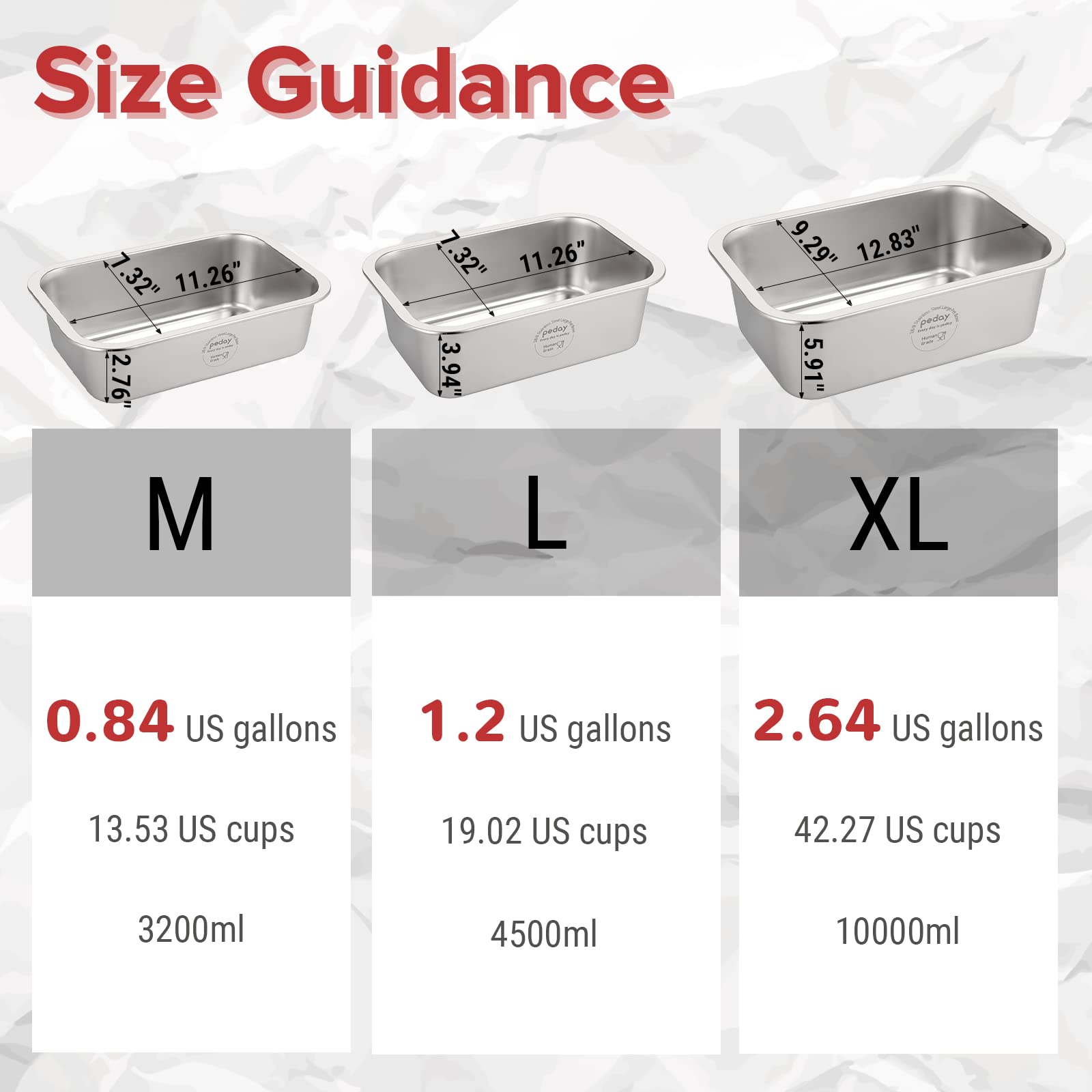 PEDAY gamelle inox 304, qualité alimentaire et durabilité