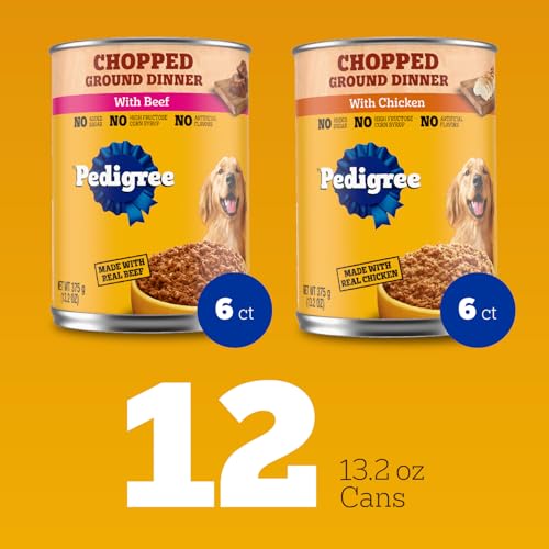 Pedigree: primer plano de ingredientes reales, promueve nutrición balanceada.