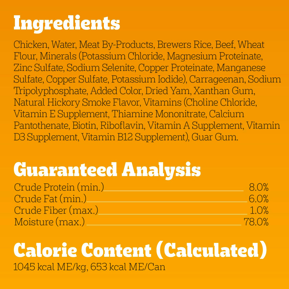 Pedigree Chopped Ground Dinner, ingredientes de calidad para una alimentación confiable.