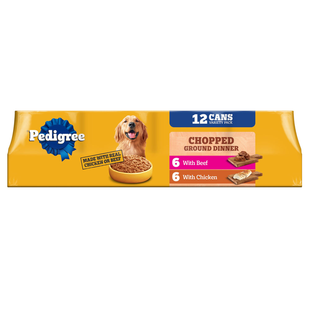 Pedigree: lata de comida húmeda para perros, textura suave que agrada al paladar.