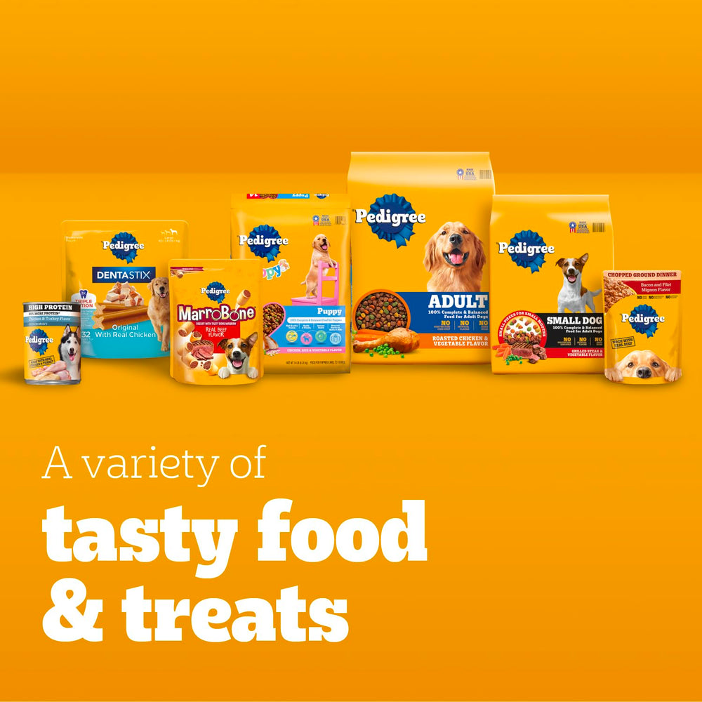 Pedigree Chopped Ground Dinner, ideal como topper o comida principal para perros.