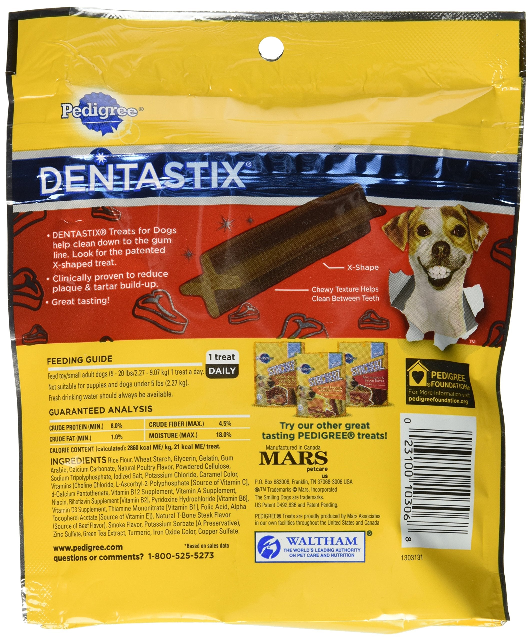 Pedigree Dentastix diseño en X, ideal para dientes pequeños