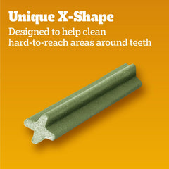 Pedigree Dentastix textura masticable para favorecer la limpieza dental al masticar.