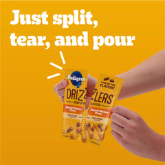 Pedigree Drizzlers rocía kibble crujiente con salsa sabrosa