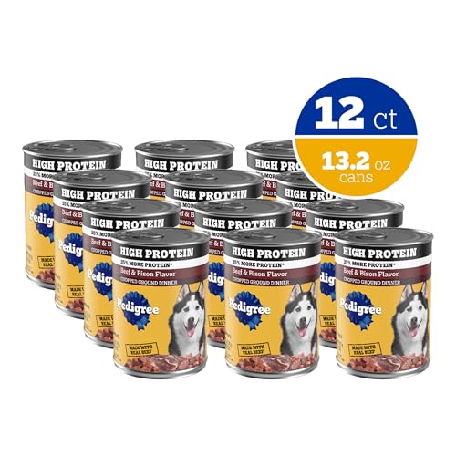 Pedigree lata para perro adulto, sirve como comida completa.