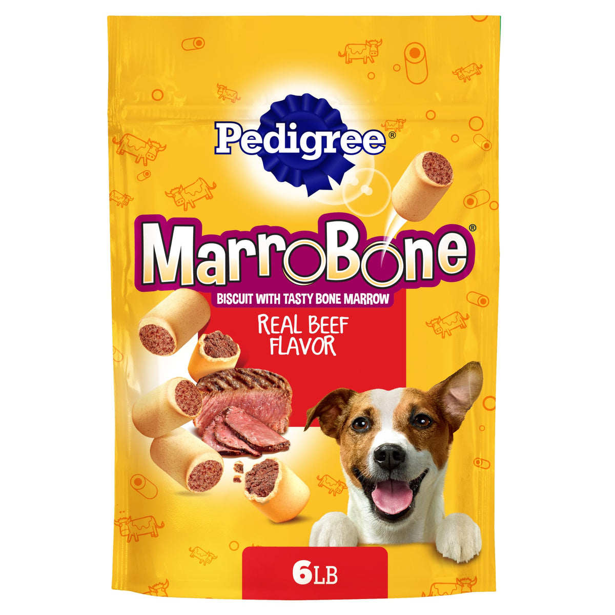 Pedigree MarroBone sabor carne real, premio sabroso para perros pequeños