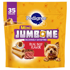 Pedigree Mini Jumbone, capa exterior masticable, ideal como recompensa.