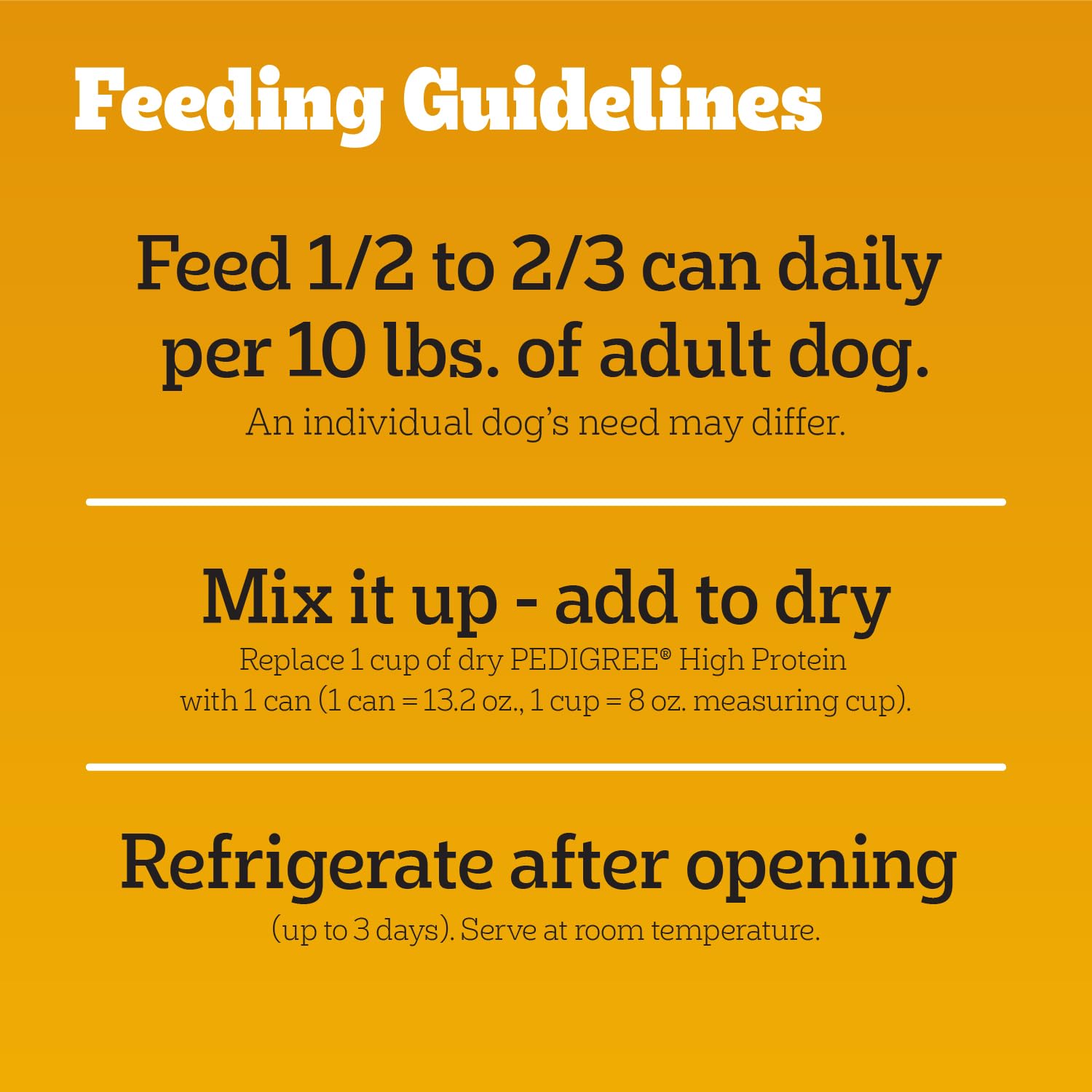 Pedigree sin azúcares añadidos para perro adulto, receta limpia.