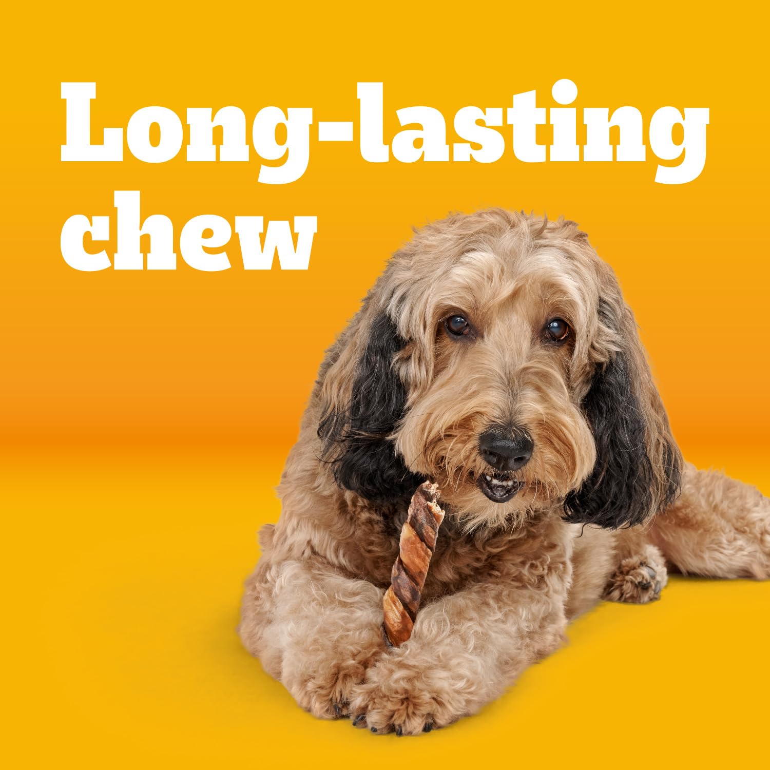Pedigree Twisty Chews textura masticable facilita ocupación y entretenimiento para perros