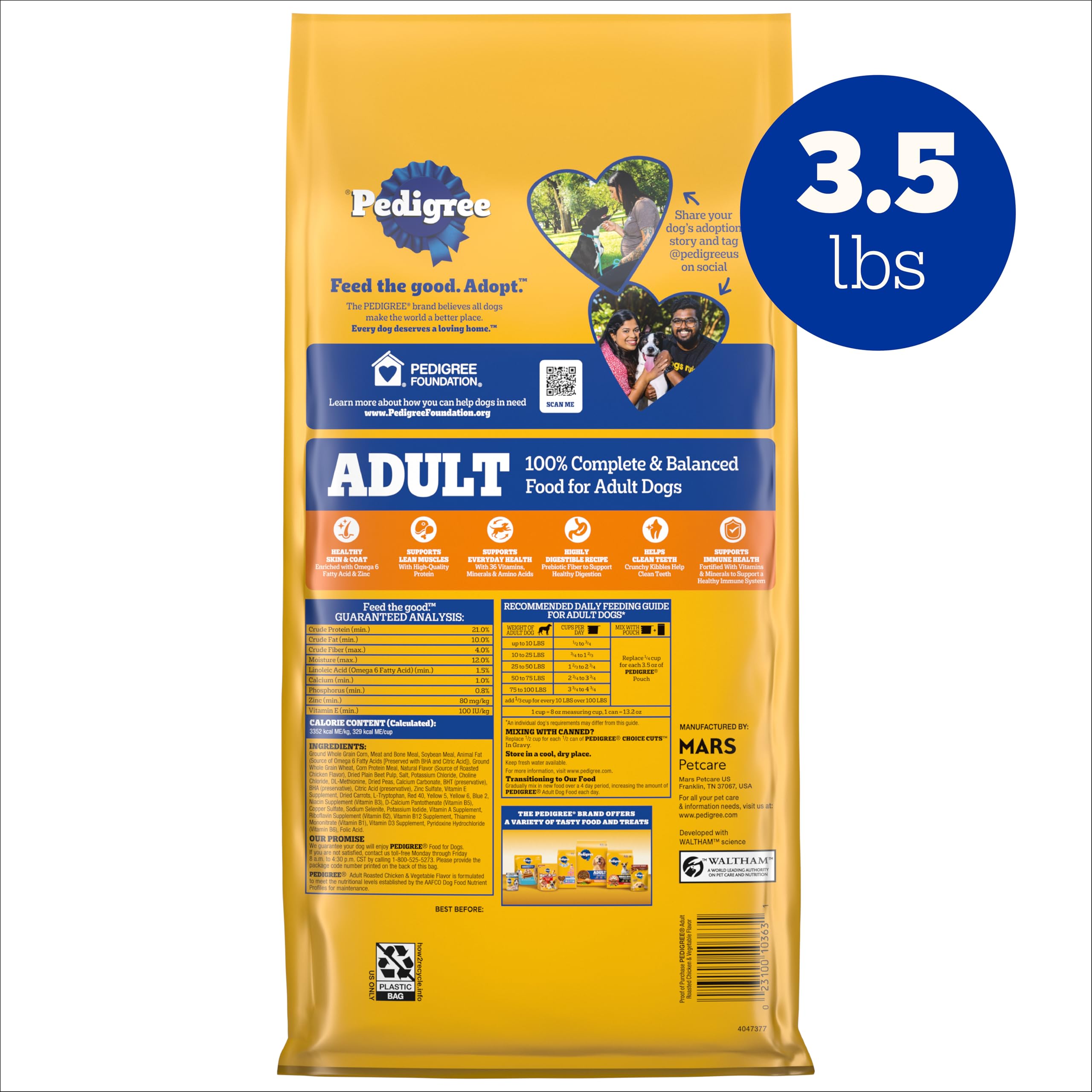 Pedigree recomendado para la rutina diaria de la familia.