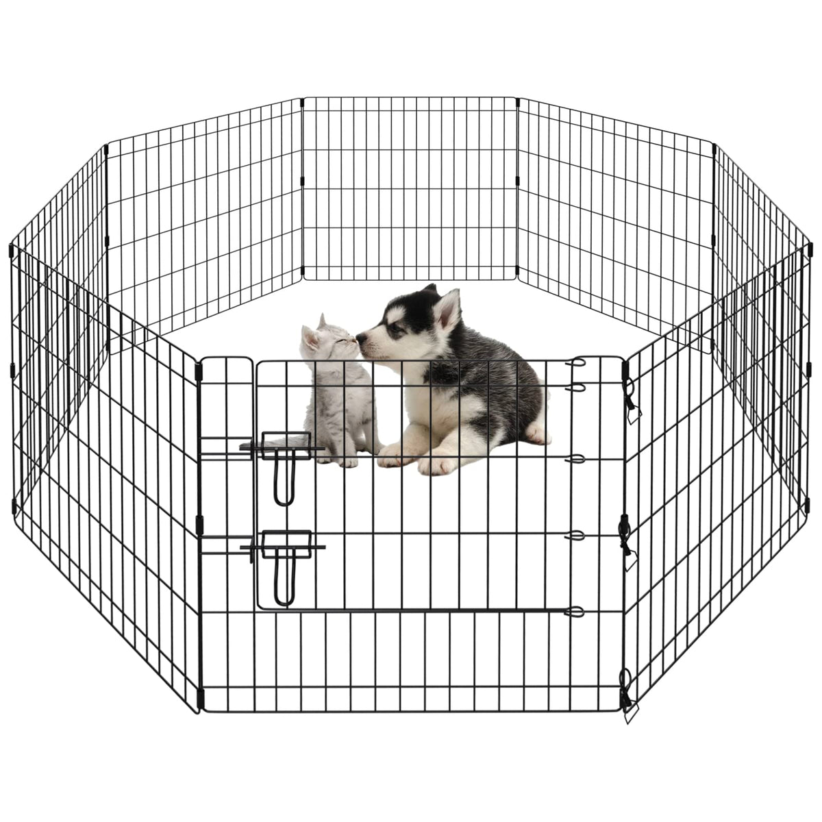 PEEKABOO corral perros 8 paneles 24 pulgadas, espacio seguro para juego.