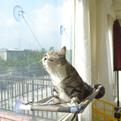 PEFUNY hamaca ventana para gatos 360° sol: descanso cómodo al exterior