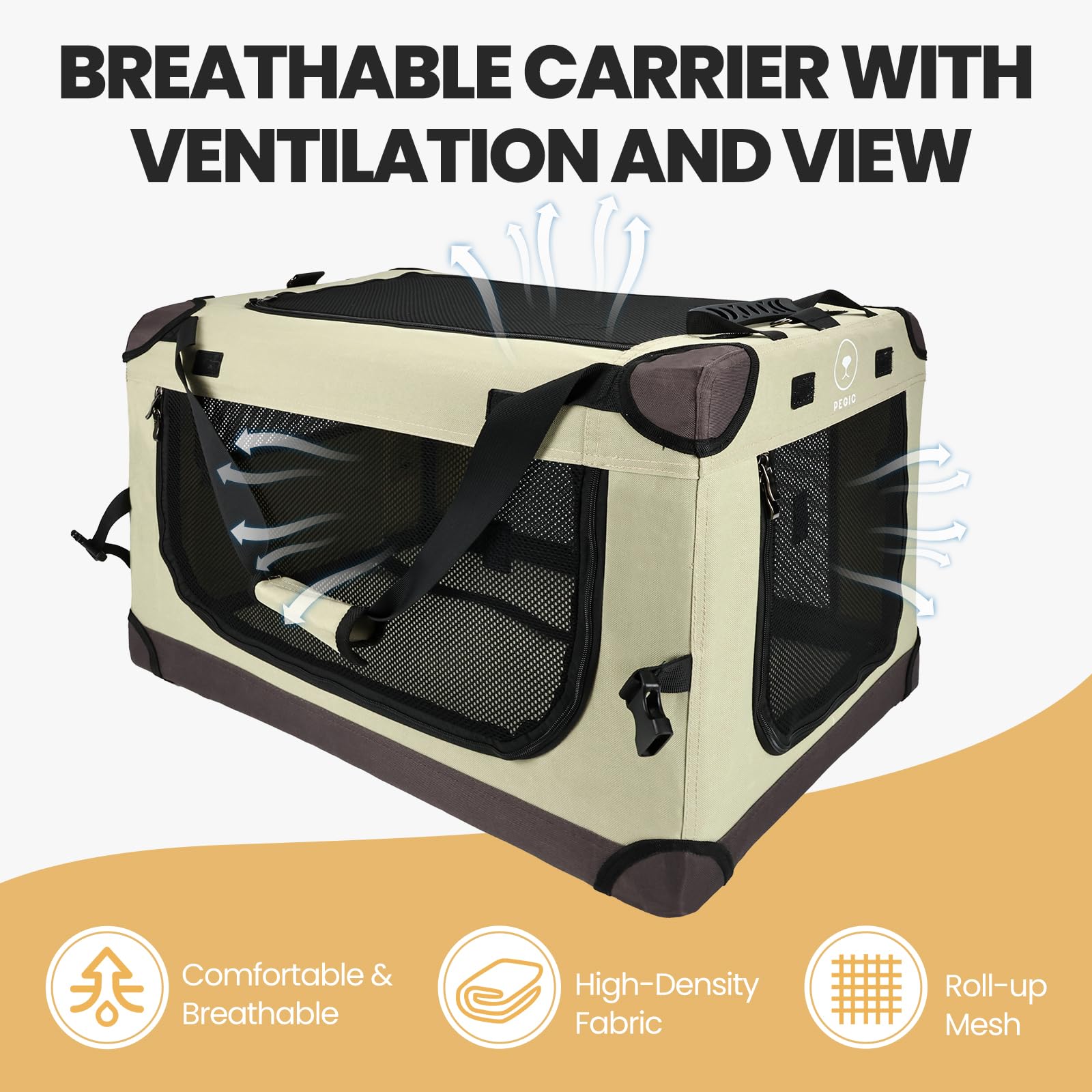 Pegic Porta Gato Grande funda interior lavable para limpieza rápida.