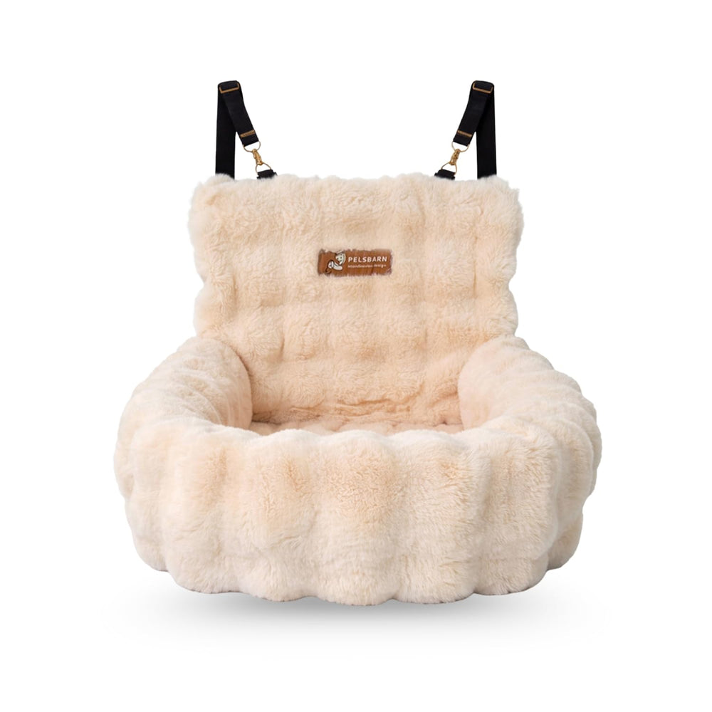 Pelsbarn cama-coche-lujo beige funda: confort suave durante el viaje