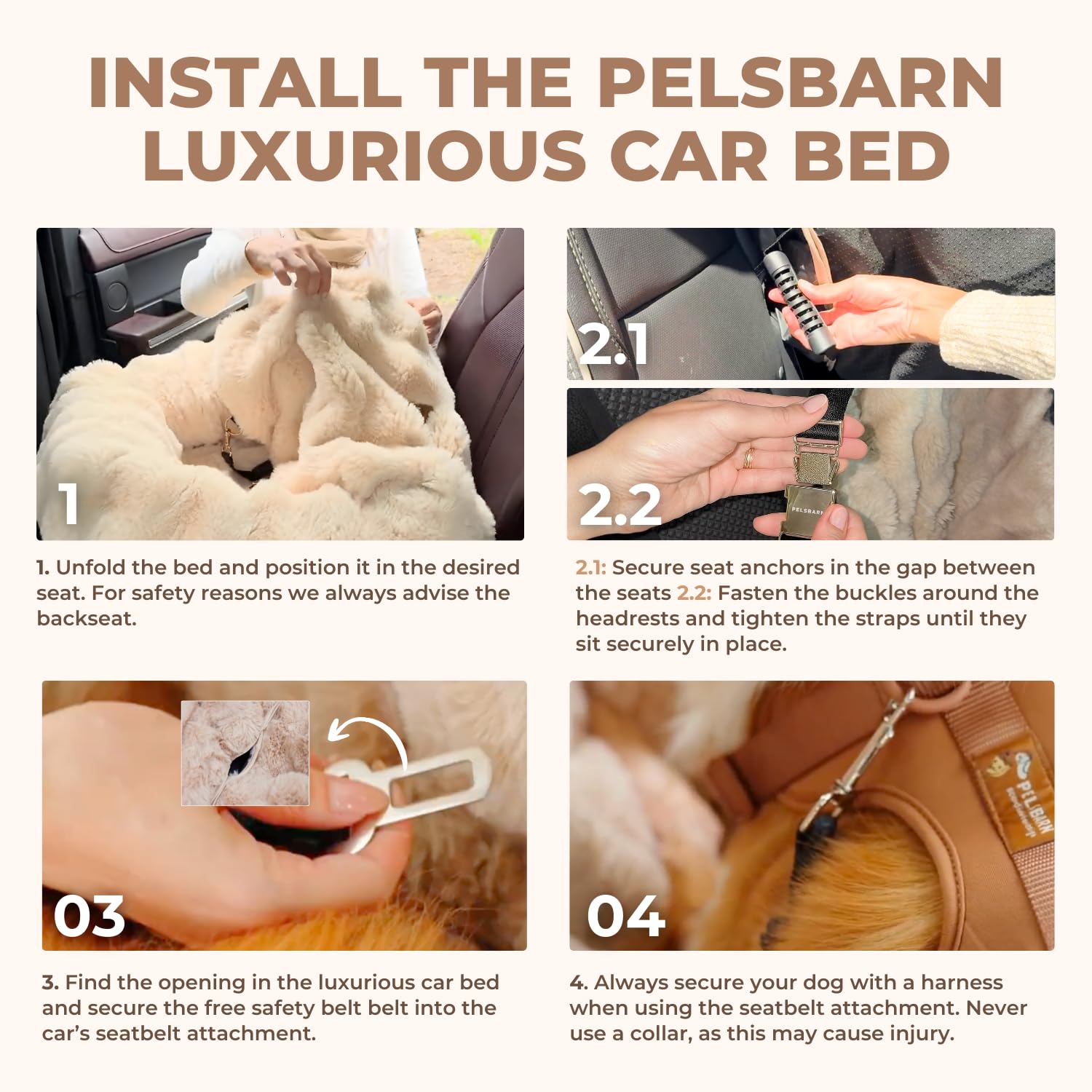 Pelsbarn cama-coche-lujo usos diarios: ideal para viajes cortos o largos