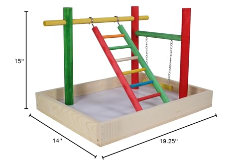 Penn-Plax Bird Life Playpen acabado multicolor para estimular la curiosidad.