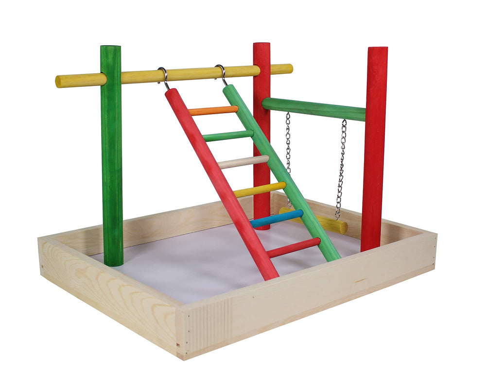 Penn-Plax Bird Life Playpen colorido para entretenimiento diario del loro.