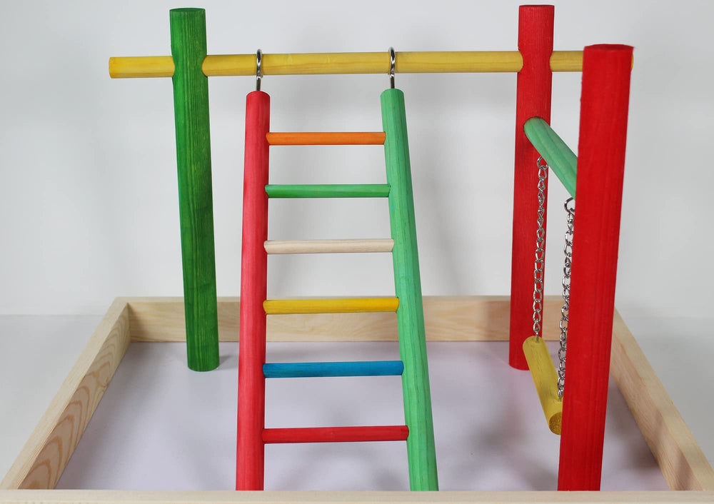 Penn-Plax Bird Life Playpen con columpio incluido para socializar fuera de jaula.