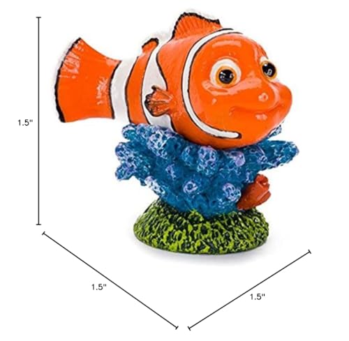 Penn-Plax figura Nemo en acuario compacto para acentos temáticos.