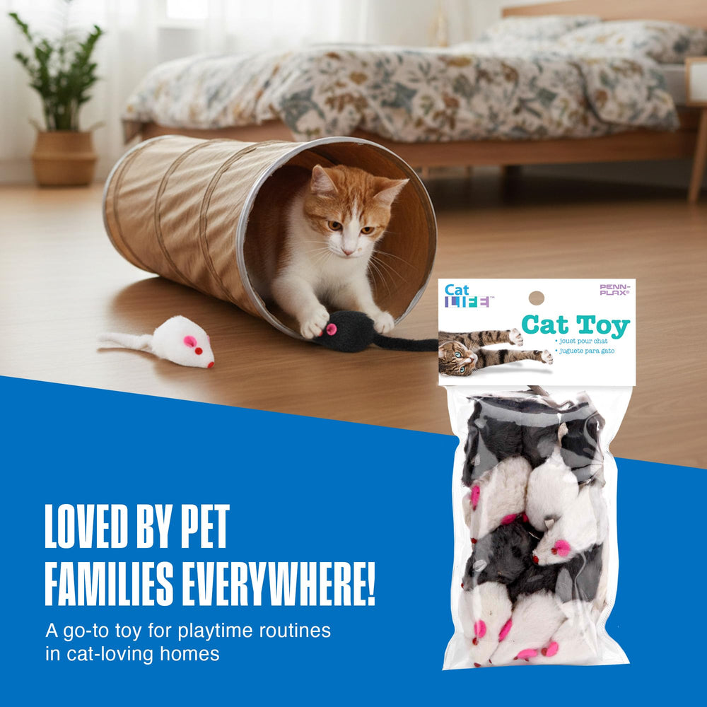 Ratones ligeros de Penn-Plax Play Fur Mice aptos para gatos