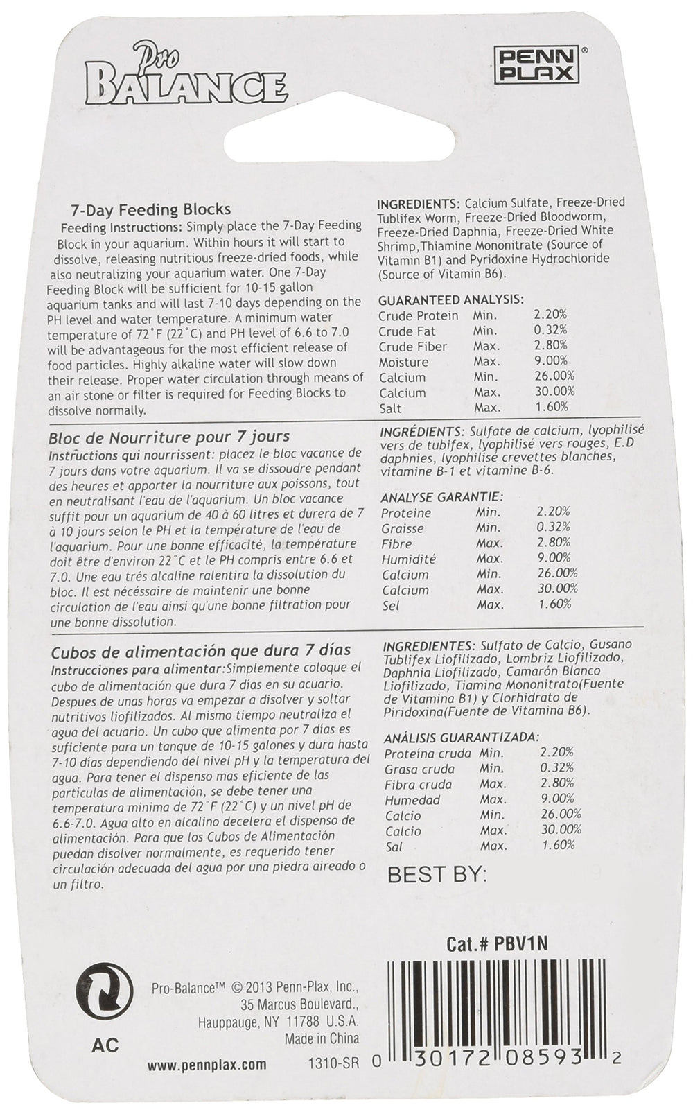 Penn Plax Pro Balance Betta Blocks, una dosis diaria para la ración de tu betta.