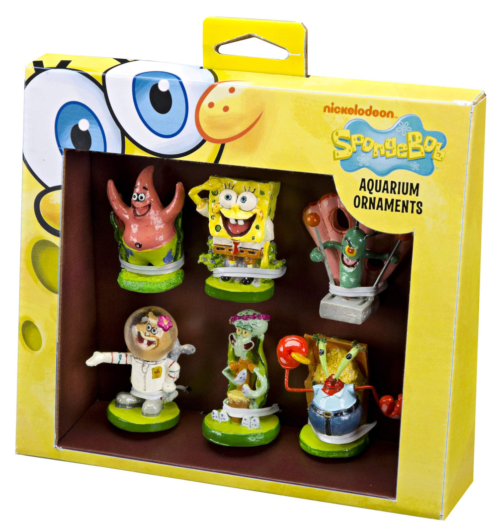 Penn-Plax SpongeBob mini ornamento para acuario, añade diversión temática al tanque.
