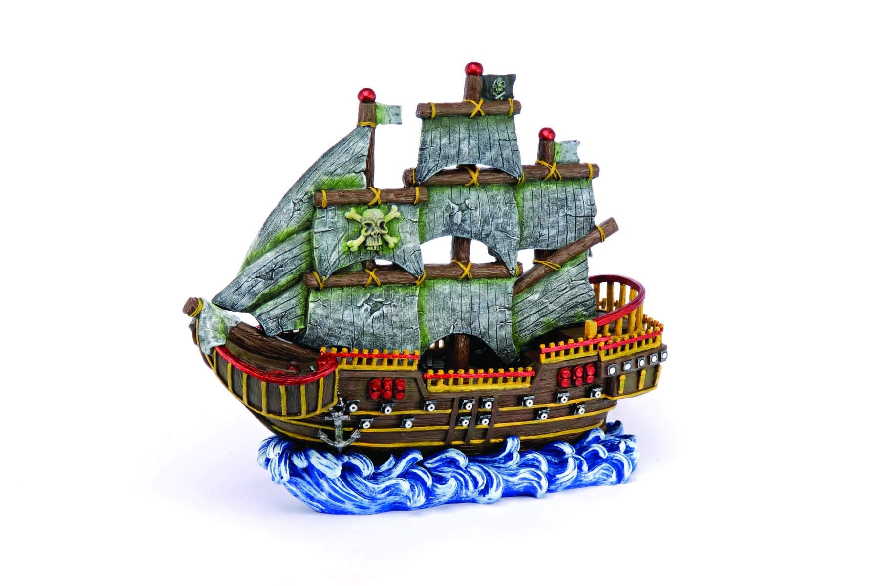 Penn-Plax Wave-Runner pieza central pirata que inspira curiosidad