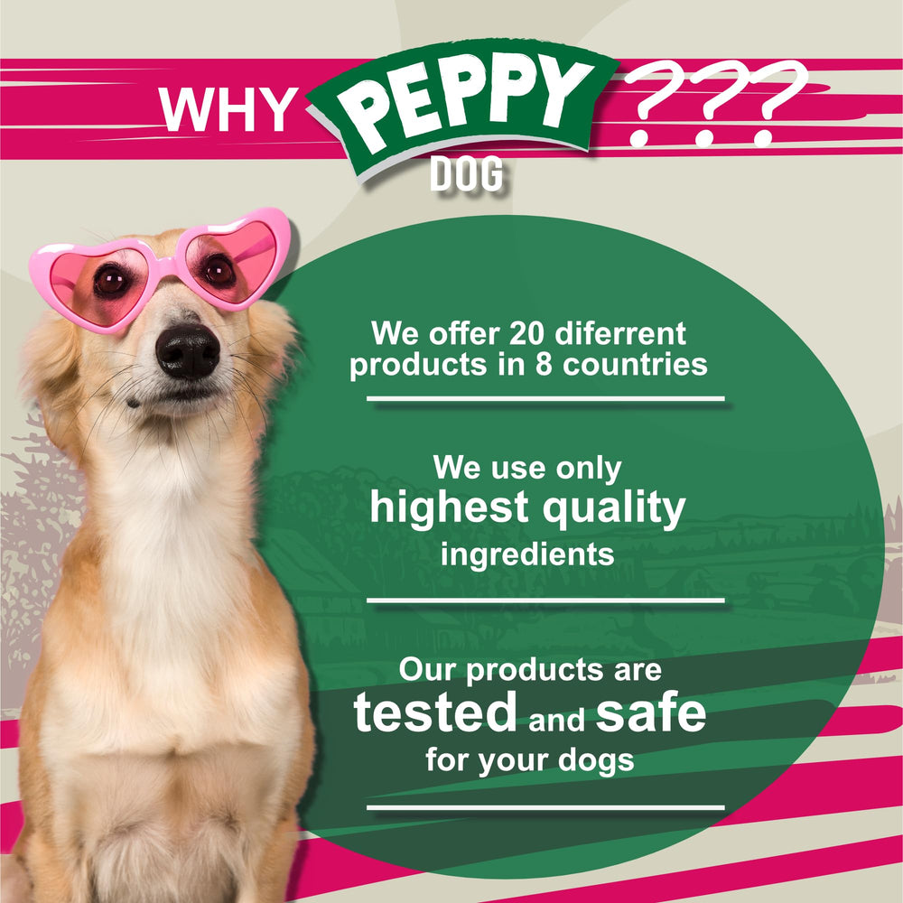 PEPPY DOG Huesos de Pollo Deshidratados, pensado para sesiones de juegos y descanso