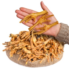 PEPPY DOG Huesos de Pollo Naturales Deshidratados en empaque de 50 unidades, merienda crujiente para masticar