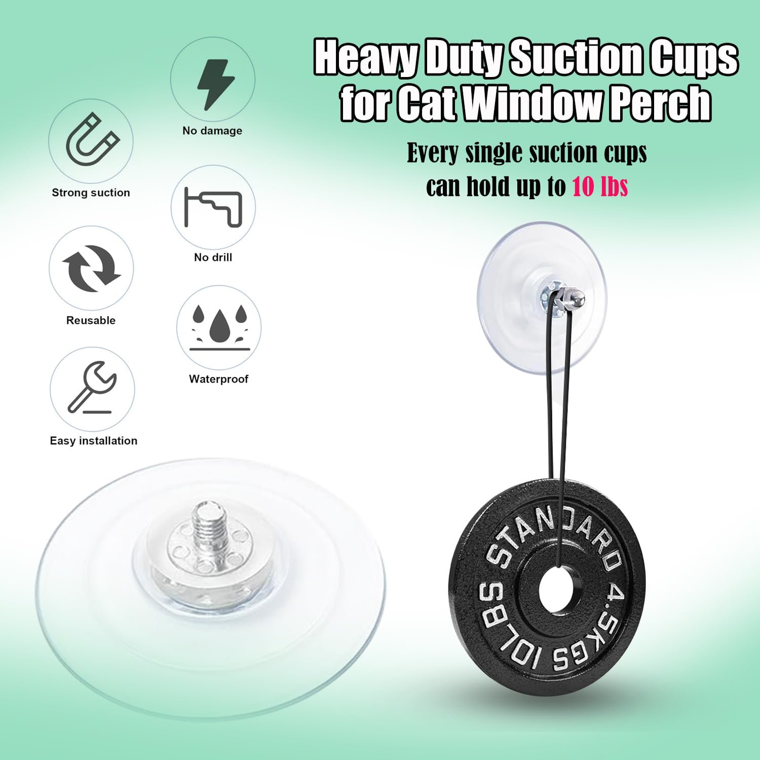 Con tornillos incluidos, Generic mejora la sujeción en superficies lisas para mayor seguridad.