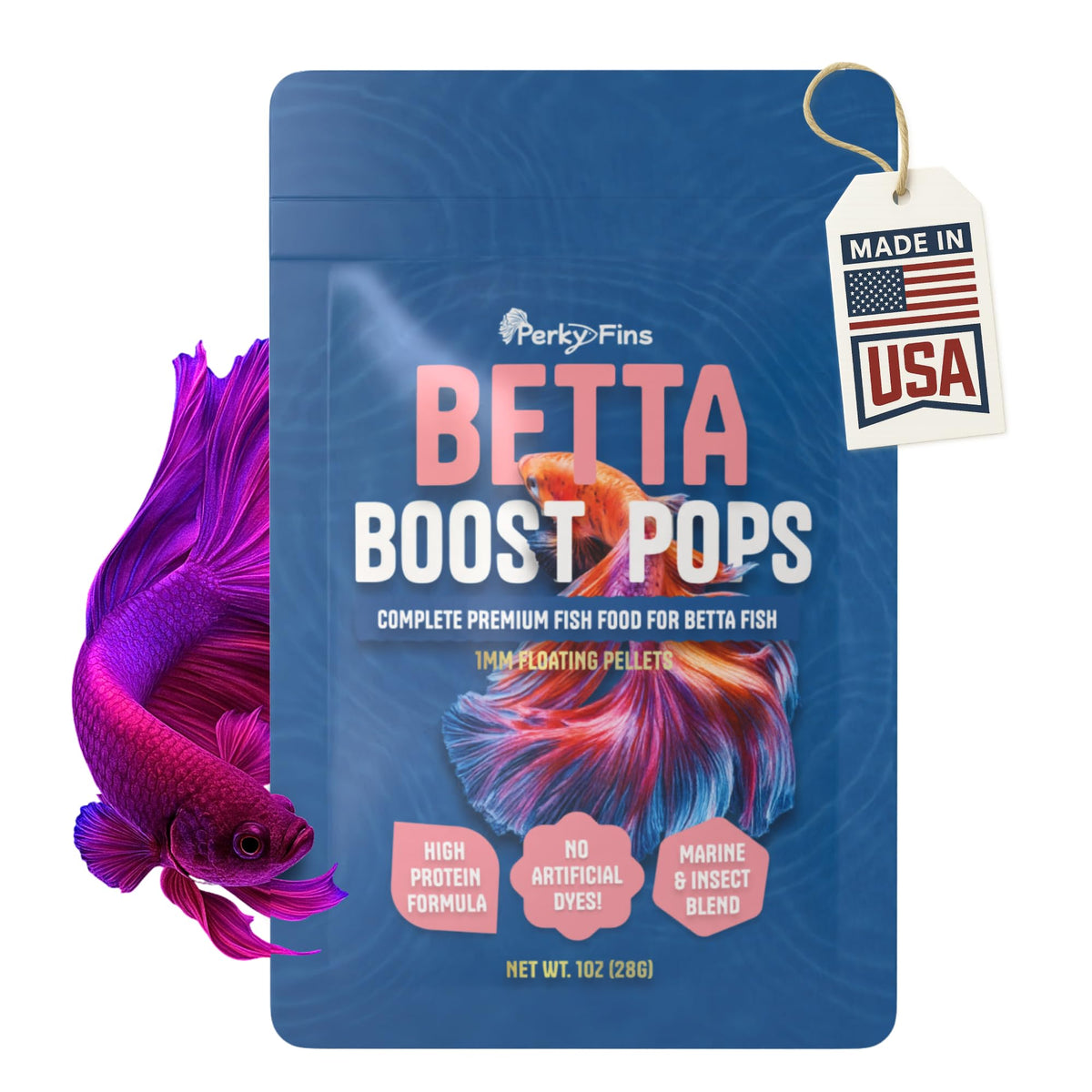 Betta Boost Pops de Perky Fins: pastillas proteicas para bettas carnívoros.